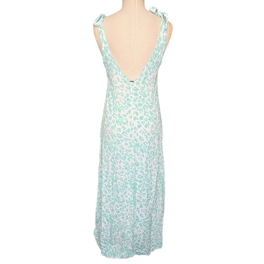 Beach Bunny Lily Maxi Dress in Aqua Leopard Small - Picture 8 of 11